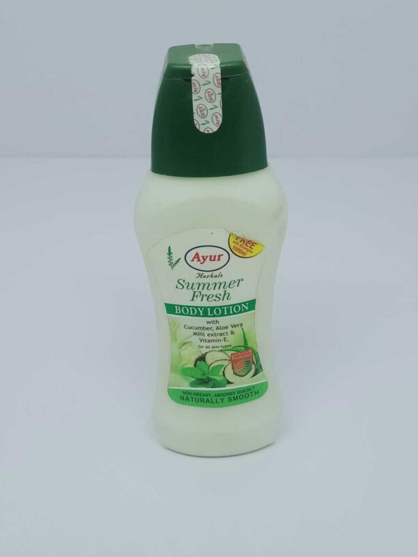 Ayur Herbals Summer Fresh Naturally Smooth All Skin Types Body Lotion, 100 ml