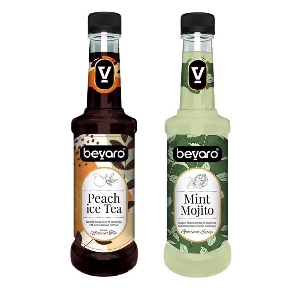 bevaro peach ice tea syrup and mint mojito syrup combo 300ml each pack of 2 contains natural tea extracts gourmet syrup mixer for cocktails mocktails iced teas product images orvwcyldu9v p594392127 0 202210102248