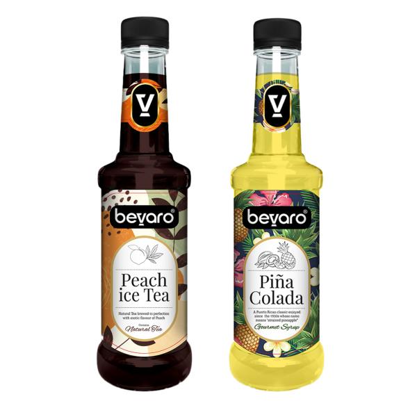 bevaro peach ice tea syrup and pina colada syrup combo 300ml each pack of 2 contains natural tea extracts gourmet syrup for cocktails mocktails iced teas product images orvcafd4l0q p594393267 0 202210102332