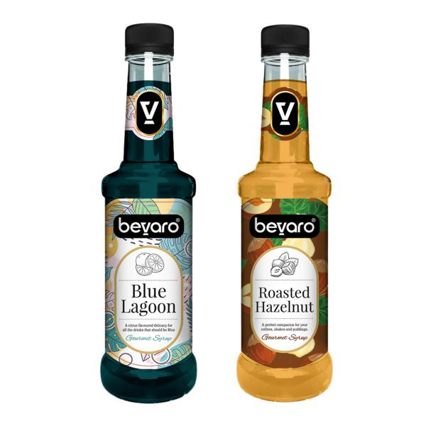 bevaro roasted hazelnut syrup and blue lagoon syrup combo 300ml each pack of 2 gourmet syrup for coffee shakes cocktails mocktails desserts product images orvuyhnk7oz p594382322 0 202210101524