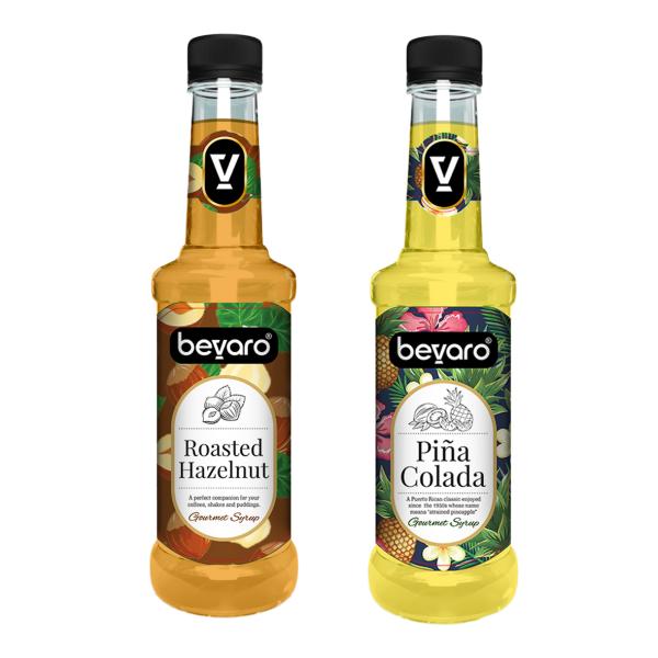 bevaro roasted hazelnut syrup and pina colada syrup combo 300ml each pack of 2 gourmet syrup for coffee shakes cocktails mocktails desserts product images orv2hypi7cz p594382812 0 202210101548