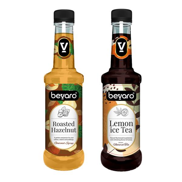 bevaro roasted hazelnut syrup combo and lemon ice tea syrup 300ml each pack of 2 gourmet syrup for coffee shakes mocktails ice teas desserts product images orvml3c80x9 p594383725 0 202210101639