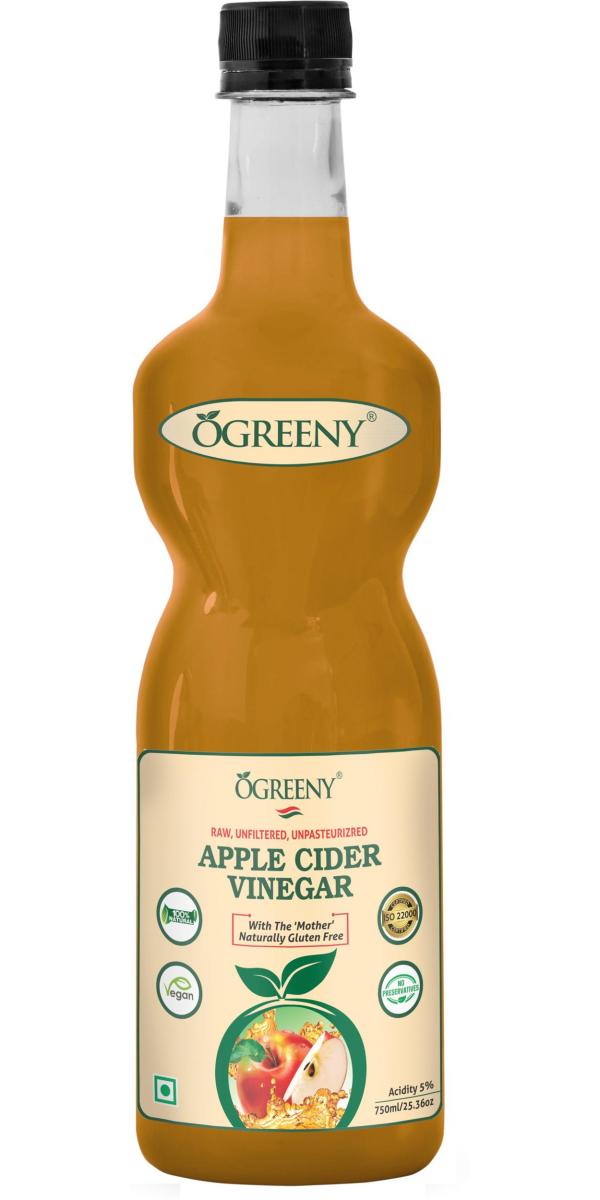 ogreeny apple cider vinegar with mother raw 750 ml pack of 1 product images orvliujbybg p594696934 0 202210201812